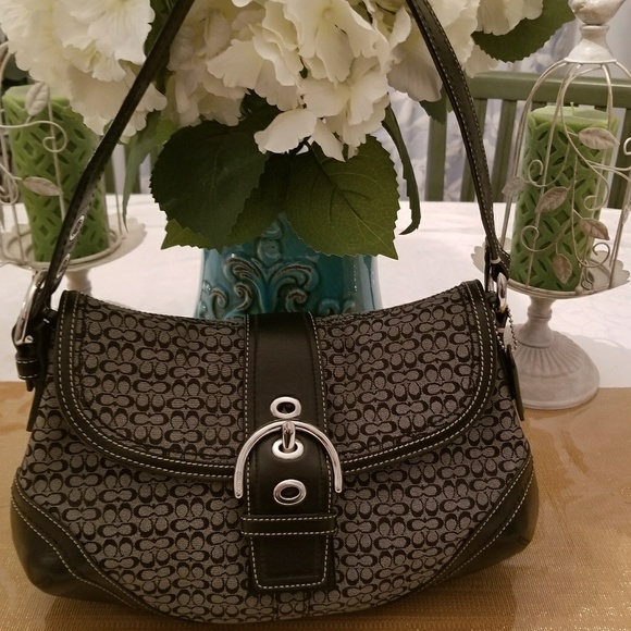 Coach Handbags - COACH signature jacquard flap purse.